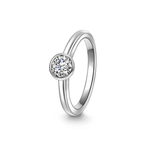 Elegant Only You Silver Halo Ring For Girls Women Valentine'S Day Gift