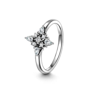 Frozon Snowflake Silver Ring For Women Girls Birthday Gift