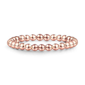 Rose Gold Simple Ring Charm 925 Sterling Silver For Girls Women