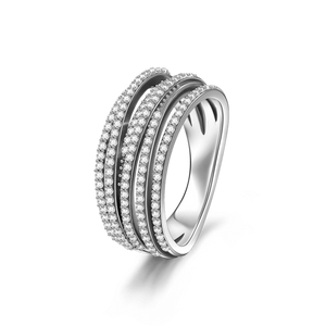 Fleeting Movement Ring With Charm Sterling Silver For Girlfriend Women