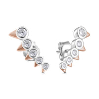 Sunshine Stud Earrings Rose Gold Plated For Women