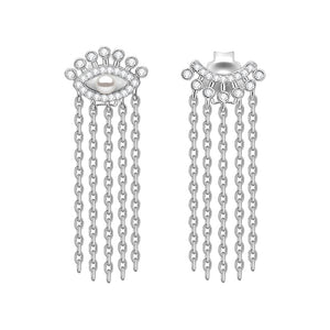 Women's Evil Eye Silver Dangle Earring