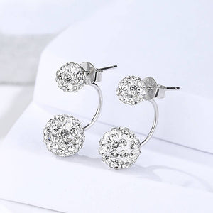 Drill Ball Silver Earrings For Women