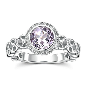 Desiring Love Amethyst Ring Silver Plated For Women Couple